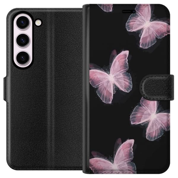 Kompatibel Tegnebogsetui til Samsung Galaxy S23 Sommerfugle