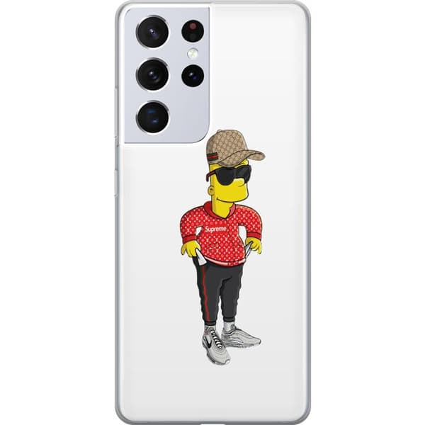Kompatibelt Mobildeksel til Samsung Galaxy S21 Ultra 5G Bart Simpsons SUP