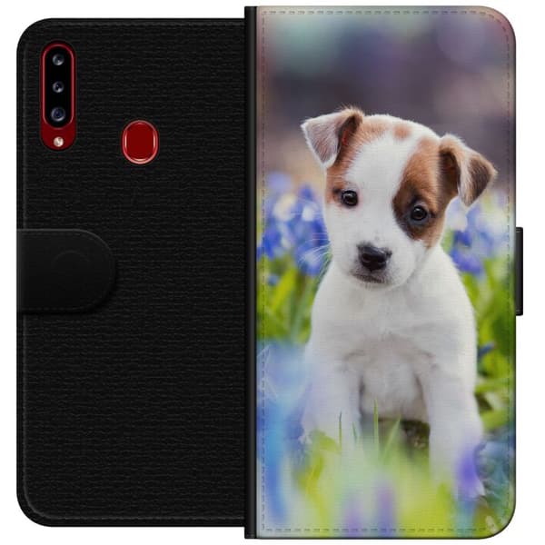 Kompatibelt Plånboksfodral till Samsung Galaxy A20s Hund