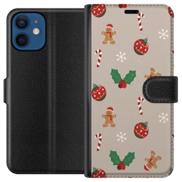 Yhteensopiva Lompakkokotelo Apple iPhone 12 mini Joulu
