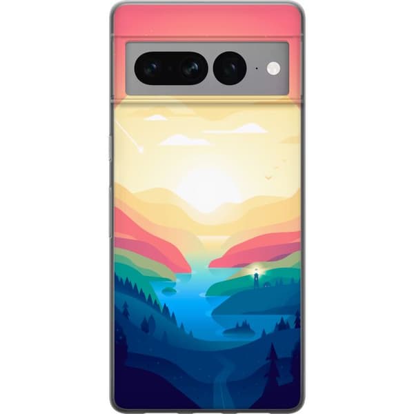 Kompatibelt Mobildeksel til Google Pixel 7 Pro Rosa horisont