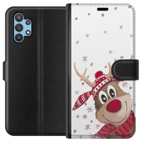 Kompatibelt Plånboksfodral till Samsung Galaxy A32 5G God Jul - Ren