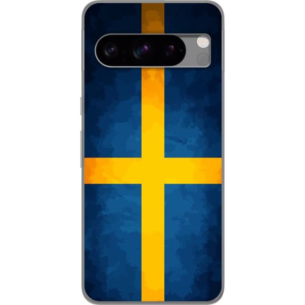 Yhteensopiva Puhelinkuori Google Pixel 8 Pro Svenska flaggan