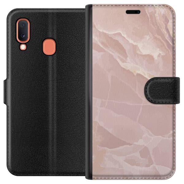 Kompatibelt Plånboksfodral till Samsung Galaxy A20e Marmor