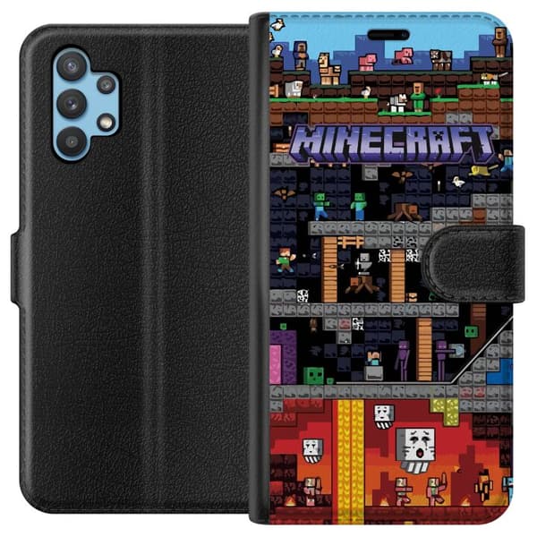 Kompatibelt Plånboksfodral till Samsung Galaxy A32 5G Minecraft