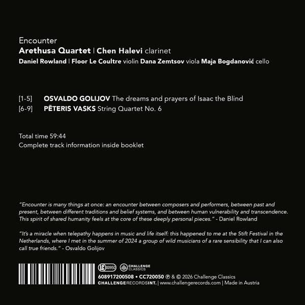 Arethusa Quartet & Chen Halevi: Encounter (CD)