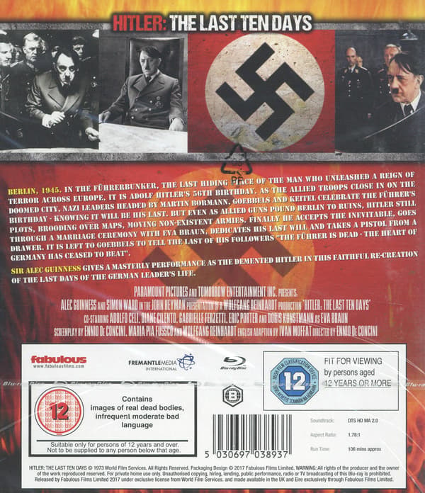 Hitler - De sidste ti dage / Hitler: De sidste ti dage (Blu-ray)
