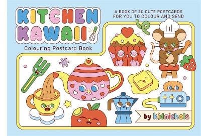Kitchen Kawaii Colouring Postcard Book (Bok / Pocket)