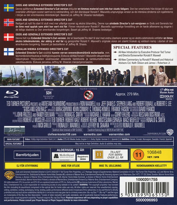 Gods and Generals (Blu-ray / Director's Cut)