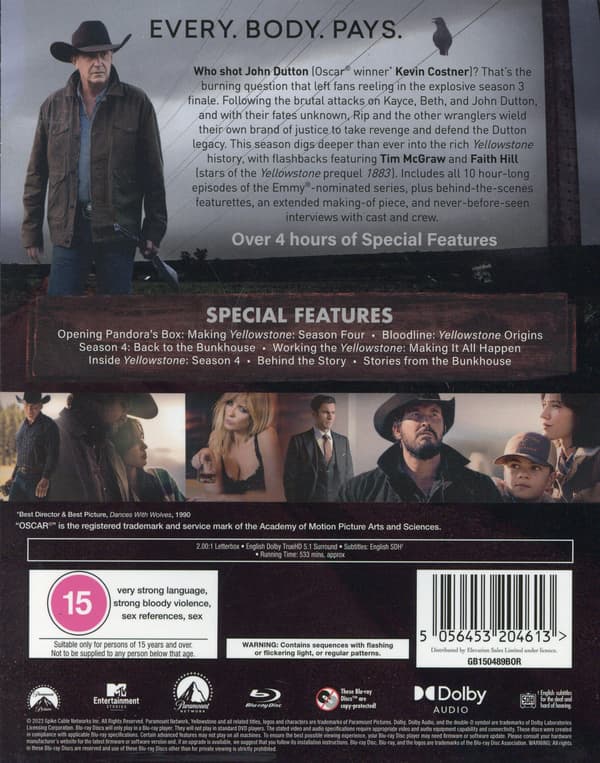 Yellowstone / Kausi 4 (4 Blu-ray)