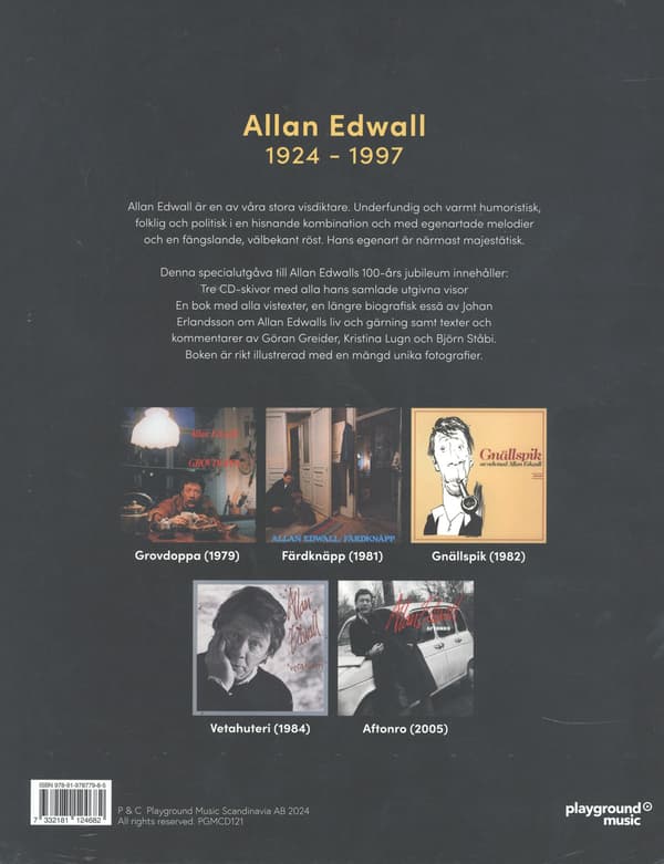 Edwall Allan: Alla Allans visor 1924-2024 (3 CD + Bok)