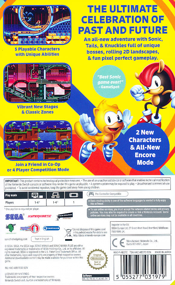 Sonic Mania Plus (Switch)