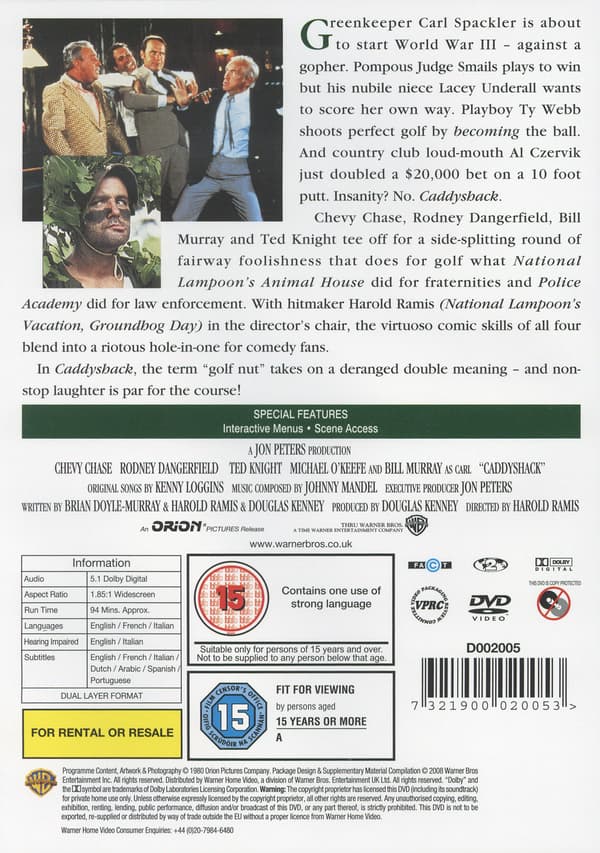 Tom i bollen / Caddyshack (DVD)