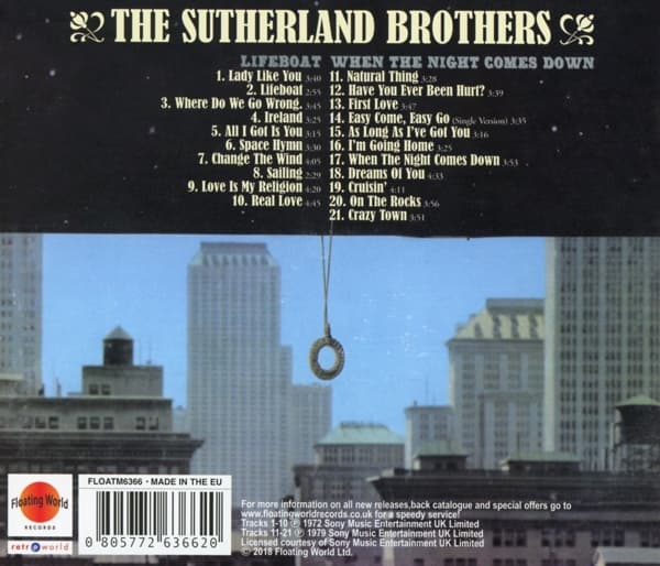Sutherland Brothers: Lifeboat / Night Comes Down (CD)