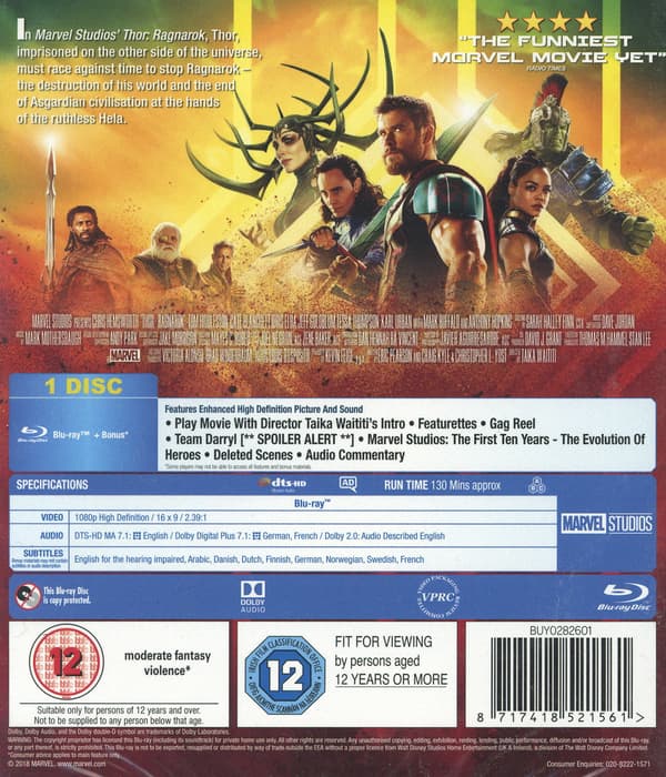 Thor 3 / Ragnarok (Blu-ray)