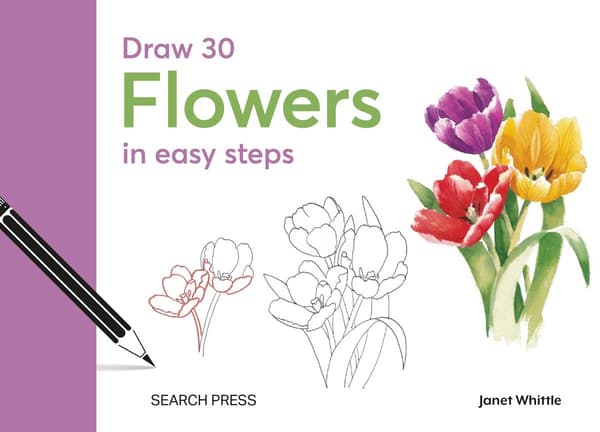 Draw 30- Flowers (Kirja / Kovakantinen)