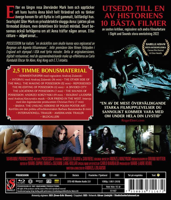 Possession (Blu-ray / Restaureret Special Edition)
