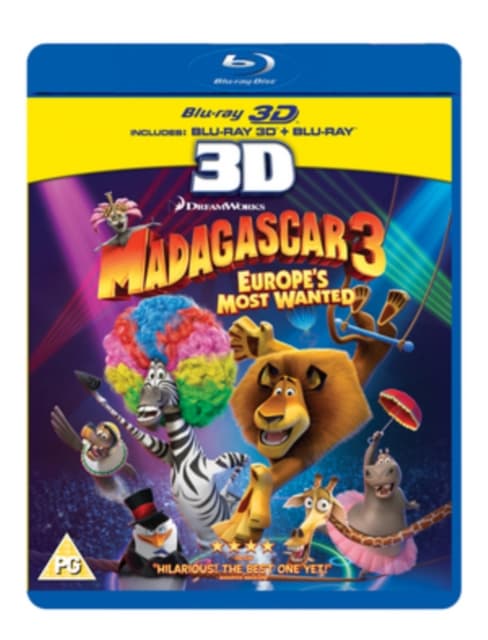 Madagascar 3 - Efterlyst i Europa (Blu-ray 3D)