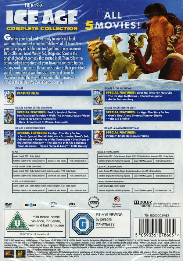 Ice Age: 5-Movie Collection (6 DVD)
