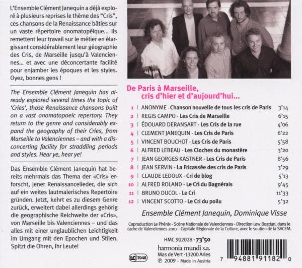 L Ecrit Du Cri: Songs (CD)