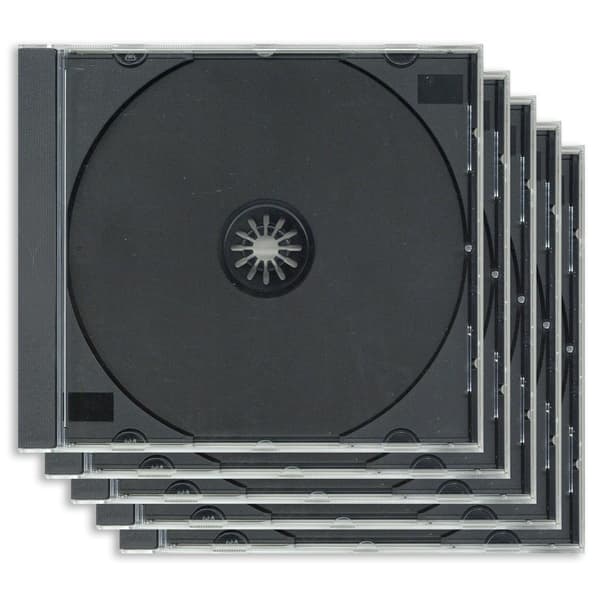 CD-ask med svart insats 5-pack