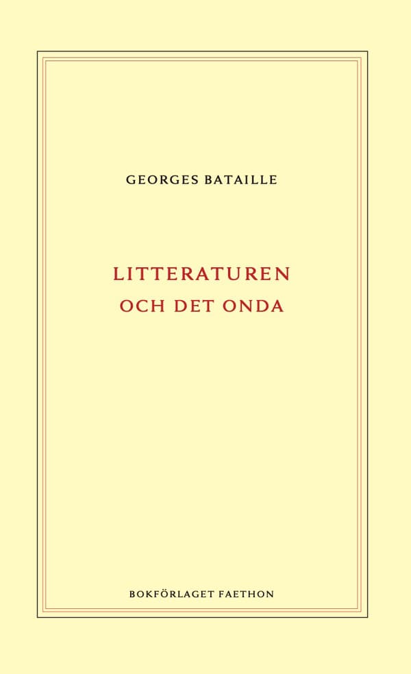 Kirjallisuus ja paha (Kirja / Sidottu)