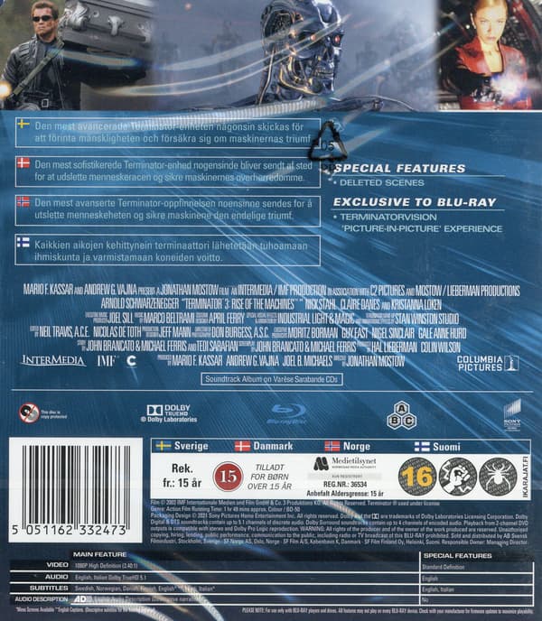 Terminator 3: Koneiden kapina (Blu-ray)