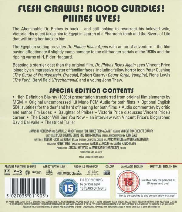 Dr. Phibes Rises Again (Blu-ray)