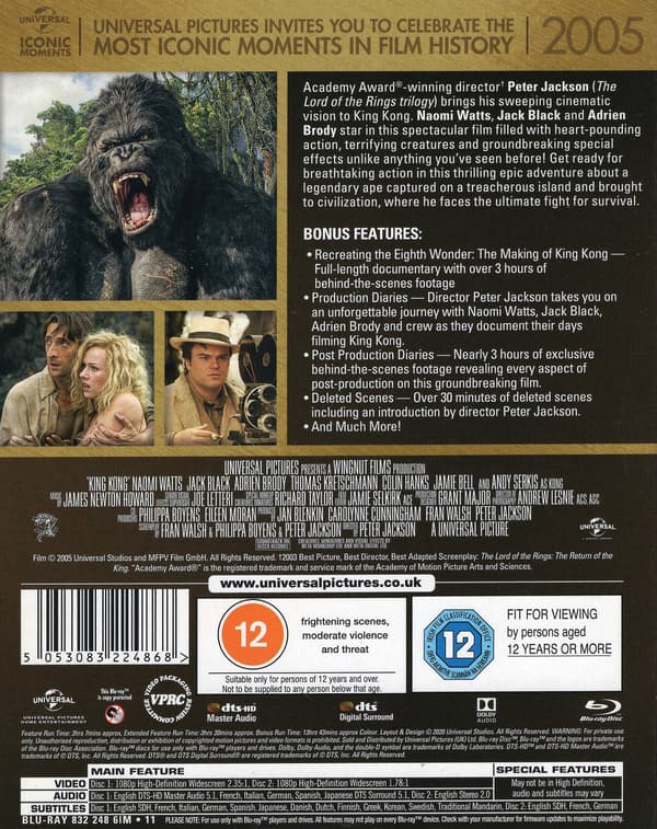 King Kong (2005) (2 Blu-ray / Extended Edition)