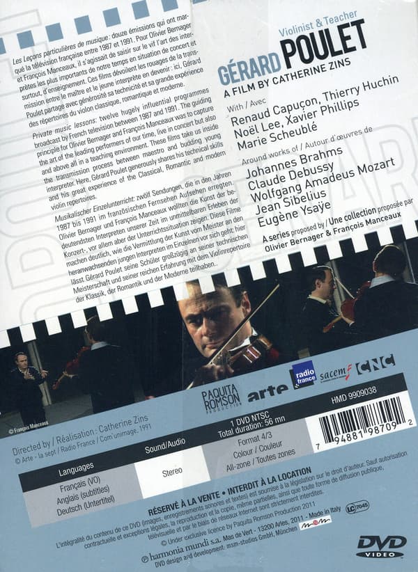 Poulet Gerard: Violinist & Teacher (DVD)