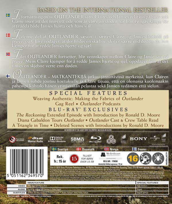 Outlander: Kausi 1:2 (3 Blu-ray)