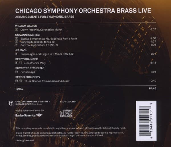 Chicago Symphony Orchestra: Live (CD)