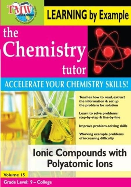 The Chemistry Tutor: Volume 15 - Ionic Compounds (DVD)
