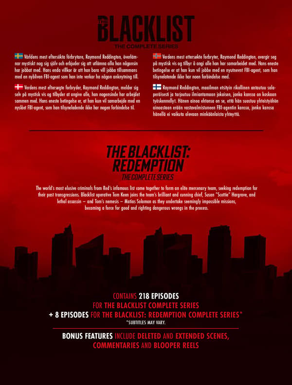 Blacklist: Complete Series (60 DVD)
