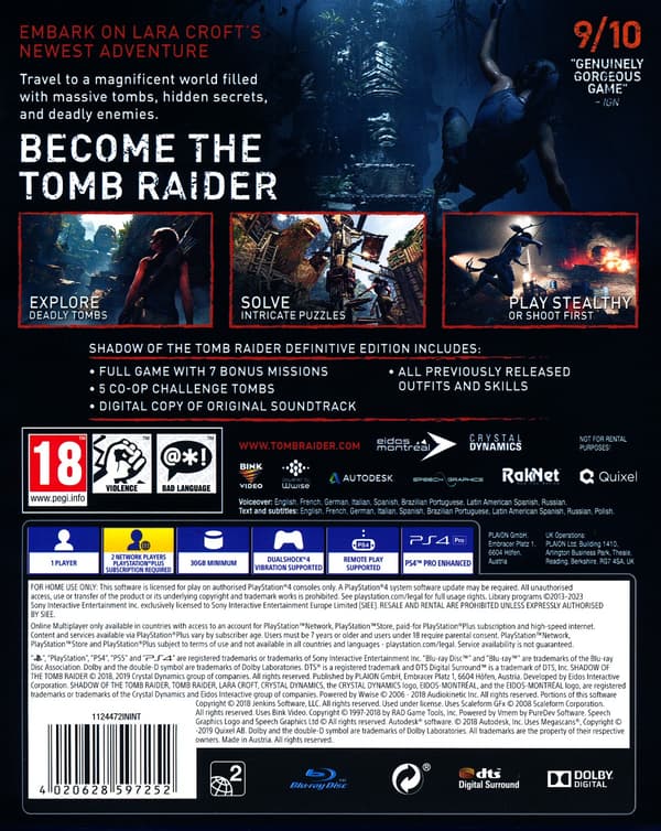 Shadow of Tomb Raider Def. Ed. (PS4)