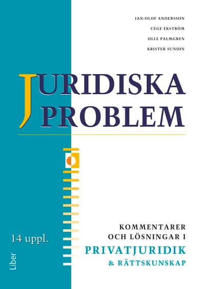 Juridiska Problem Kommentarer Och Lösningar (Bok / Häftad)