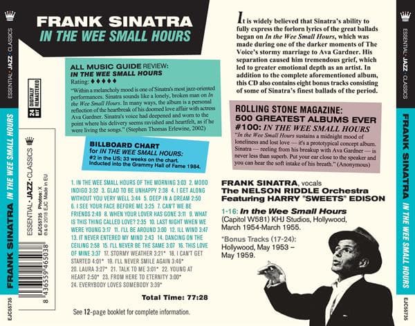 Sinatra Frank: In the Wee Small Hours (CD)