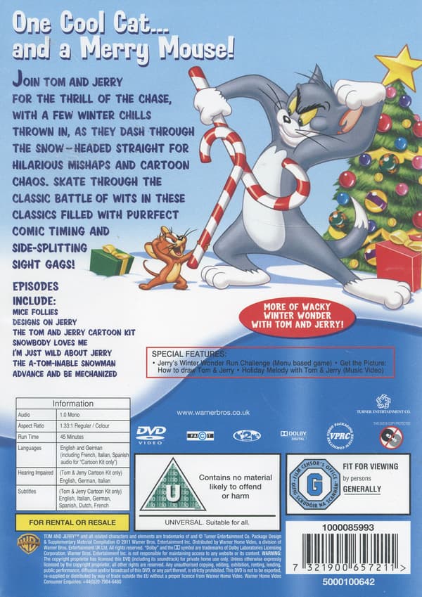 Tom & Jerry: Paws for a Holiday (DVD)