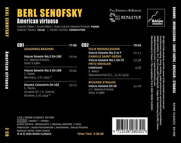 Senofsky Berl: American Virtuoso (2 CD)