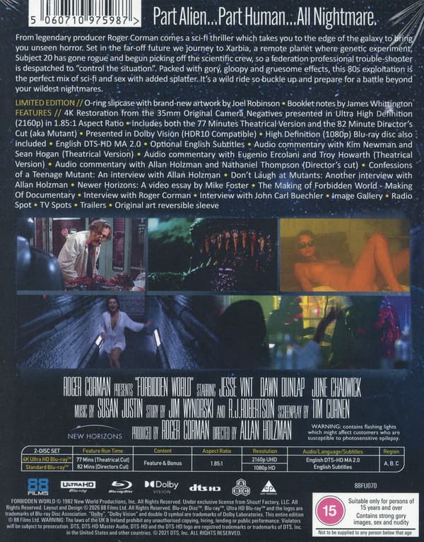 Forbidden World (4K UHD + Blu-ray / Restored Edition)