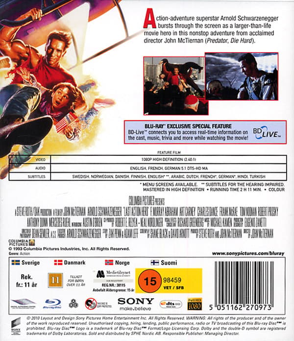 Den sidste actionhelt / Last Action Hero (Blu-ray)