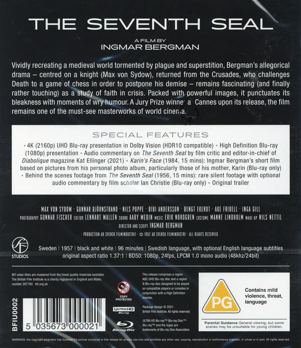 Det Syvende Segl (4K UHD + Blu-ray)