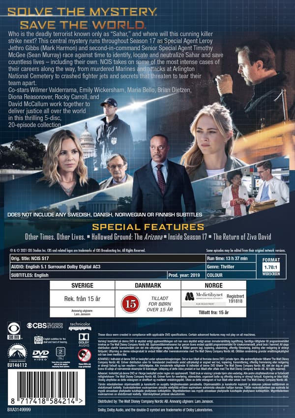 NCIS: Kausi 17 (5 DVD)