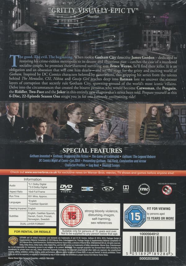Gotham / Kausi 1 (6 DVD)