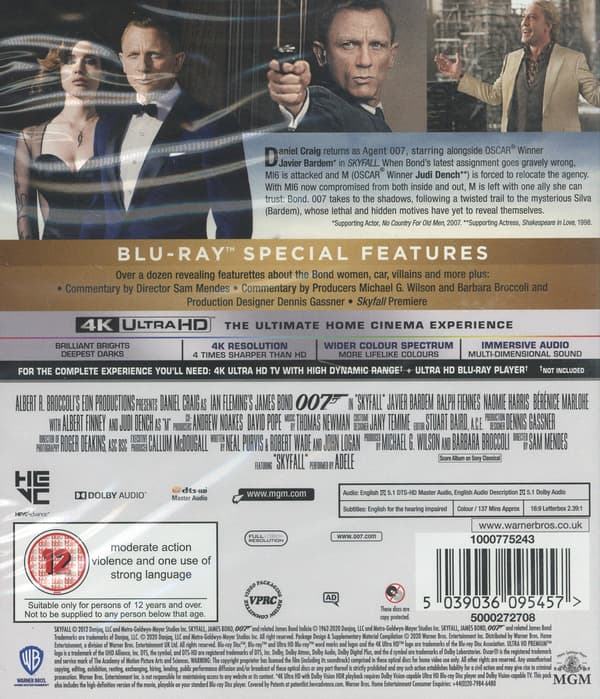 James Bond: Skyfall (4K UHD + Blu-ray)