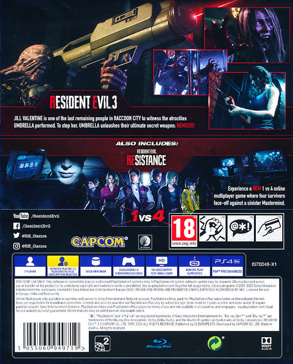 Resident Evil 3 Remake (PS4)