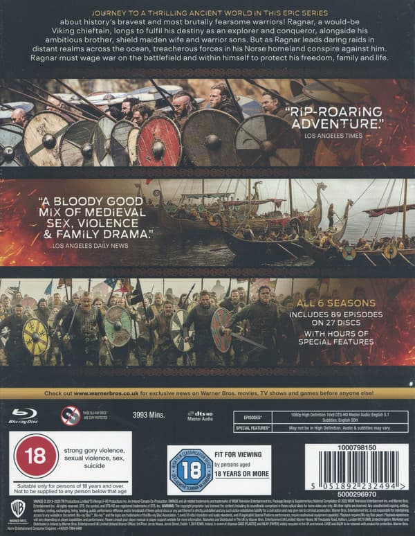 Viikingit: Koko sarja (27 Blu-ray)
