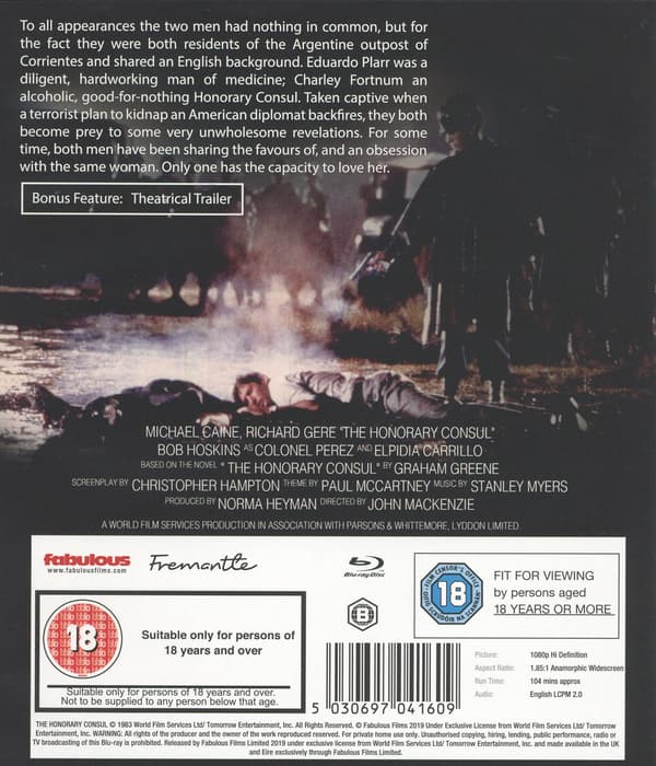 Den honorære konsul (Blu-ray)
