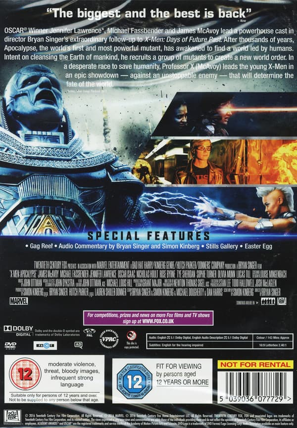 X-Men: Apocalypse (DVD)