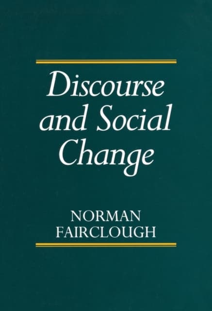 Discourse and Social Change (Bok / Pocket)